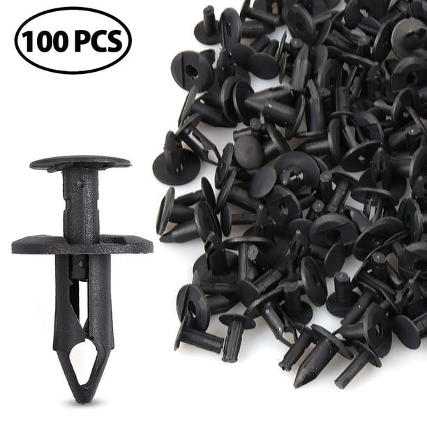 100PCS Car Fender Clips, 8mm Nylon Push Retainer Clips, Auto Body Clips for Honda Mazda Nissan
