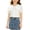 04-White, variant on Puff-Sleeve Shirt for Girl Summer Fashion Ruffle Bib-Collar Cute Bow Lightweight Casual School Clothes