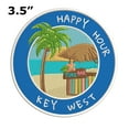 thumbnail image 2 of Happy Hour! Key West, Florida 3.5 Inch Iron Or Sew On Embroidered Fabric Badge Patch Ocean Beach, Salt Life Iconic Series, 2 of 2