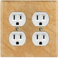 thumbnail image 4 of Metal Light Switch Plate Outlet Cover (Image of Marble Brown MAR028), 4 of 24