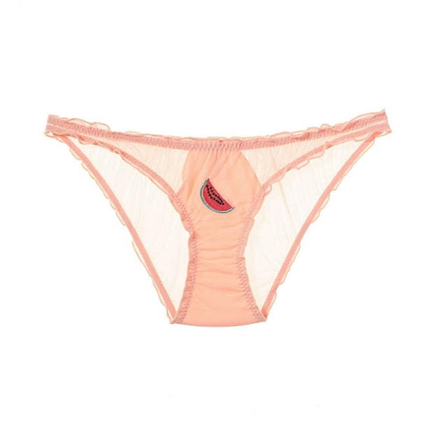 Ropa interior de encaje sexy estilo Europa y Estados Unidos, bragas de malla transparentes de cintura baja sin costuras para mujer