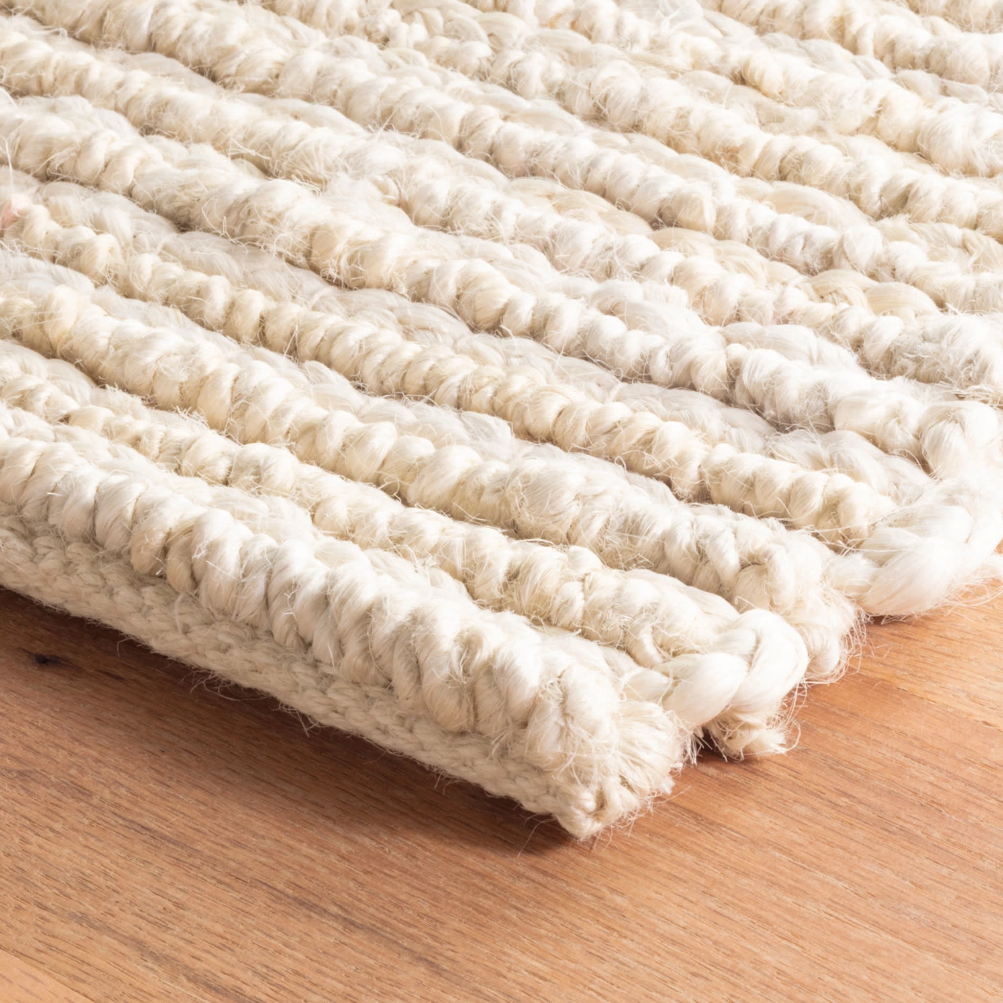 Dash & Albert Dunes Handwoven Jute Rug, 2' 6" x 8', Bleached Oak
