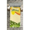 thumbnail image 3 of Ambesonne Nature Quilted Bedspread Set 2 Pcs, Daisy Flower Field Sun, Twin Size, Earth Yellow Lime Green, 3 of 3