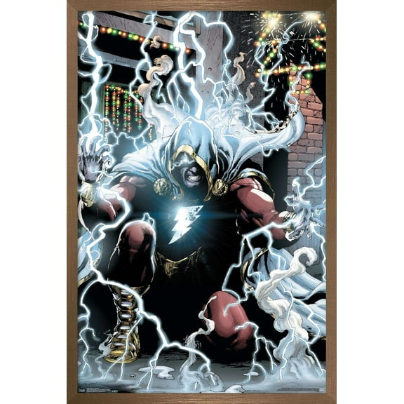 DC Comics Movie - Shazam - Lightning Wall Poster, 22.375" x 34", Framed