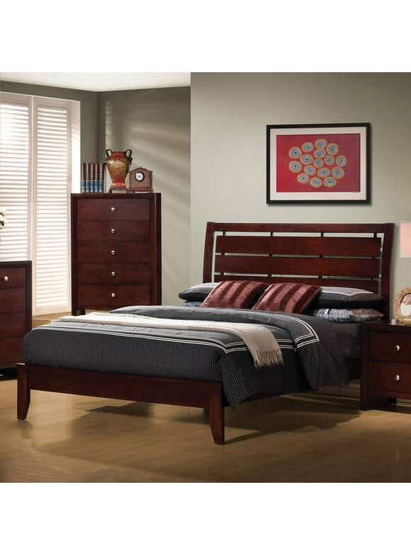 Coaster Company Serenity Collection Cal King Bed, Merlot
