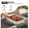 thumbnail image 2 of Steam Table Pans 6 Pack, 20.9x12.8x3.9 Inch Full Size 20 Gallon Stainless Steel Hotel Pans, Deep Food Container Oven Trays for Buffet Catering, 2 of 7