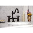 thumbnail image 4 of Kingston Brass Two Handle 8" Widespread Lavatory Faucet with Brass Pop-up, 4 of 5