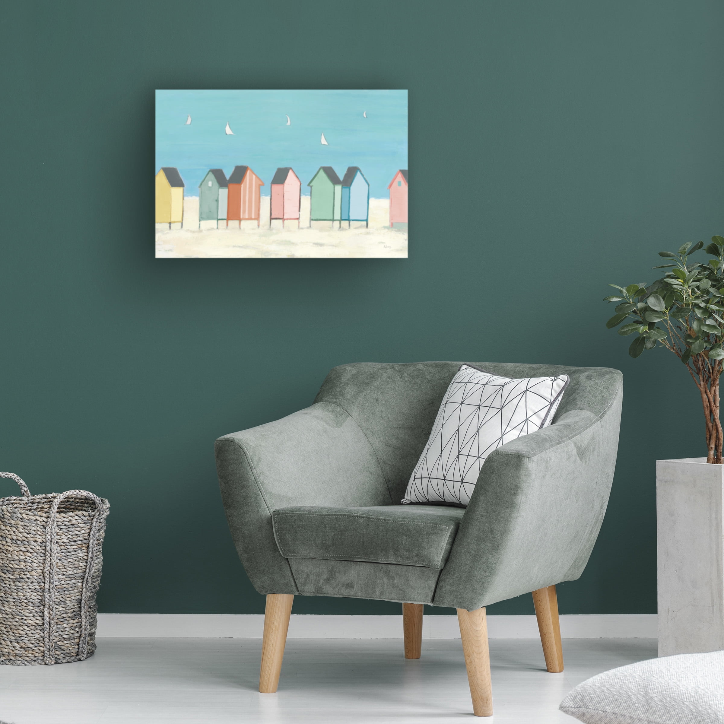 Phyllis Adams 'Cabanas I Pastel' Canvas Art