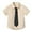 2-Khaki, variant on 2025 Puawkoer Boys shirt 1pc top + 1pc tie Boys Shirts Black Tshirt Toddler Tank Tops Singlet for Boys Tank Tops Children's Summer Breasted Solid Color Short Sleeved Cardigan Lapel For Boys And Girl