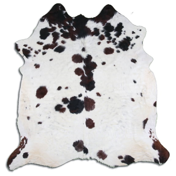 7 Ft X 7 Ft Brazilian Cowhide Skin Rug by Hilason Hair-On Leather Carpet