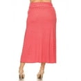 thumbnail image 3 of Women's Plus Size High Waist Foldable Elastic Band Relaxed Fit Solid Maxi Skirt, 3 of 4