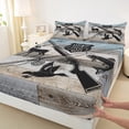 thumbnail image 3 of Homewish Wild Deer Twin Sheet Set, Mallard Pike Fish Farmhouse, 3-Piece, 3 of 7