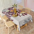 thumbnail image 3 of Red and Gray Floral Pattern Rectangle Tablecloth 60"x102",Waterproof Polyester Rectangle Table Cloth, Wipeable Spillproof Polyester Tablecloth for Dining, Camping, Indoor and Outdoor, 3 of 6