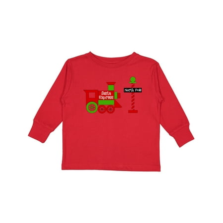 

Inktastic Christmas Santa Express Train to the North Pole Gift Toddler Boy or Toddler Girl Long Sleeve T-Shirt