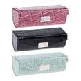 thumbnail image 1 of HILABEE Ensemble Élégant de Coffret de Rangement pour Rouges à Lèvres - 3 Pcs en Similicuir Luxueux Brun Foncé et Noir et Vert Grisâtre, 1 of 9