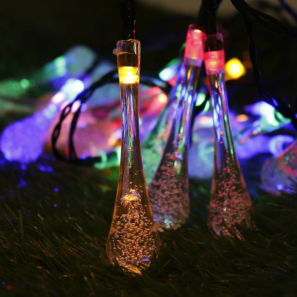 Solar String Lights Outdoor 30Led 21FT Crystal Globe Lights with 2