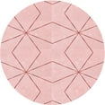 thumbnail image 1 of Ahgly Company Machine Washable Indoor Round Transitional Pastel Red Pink Area Rugs, 8' Round, 1 of 7