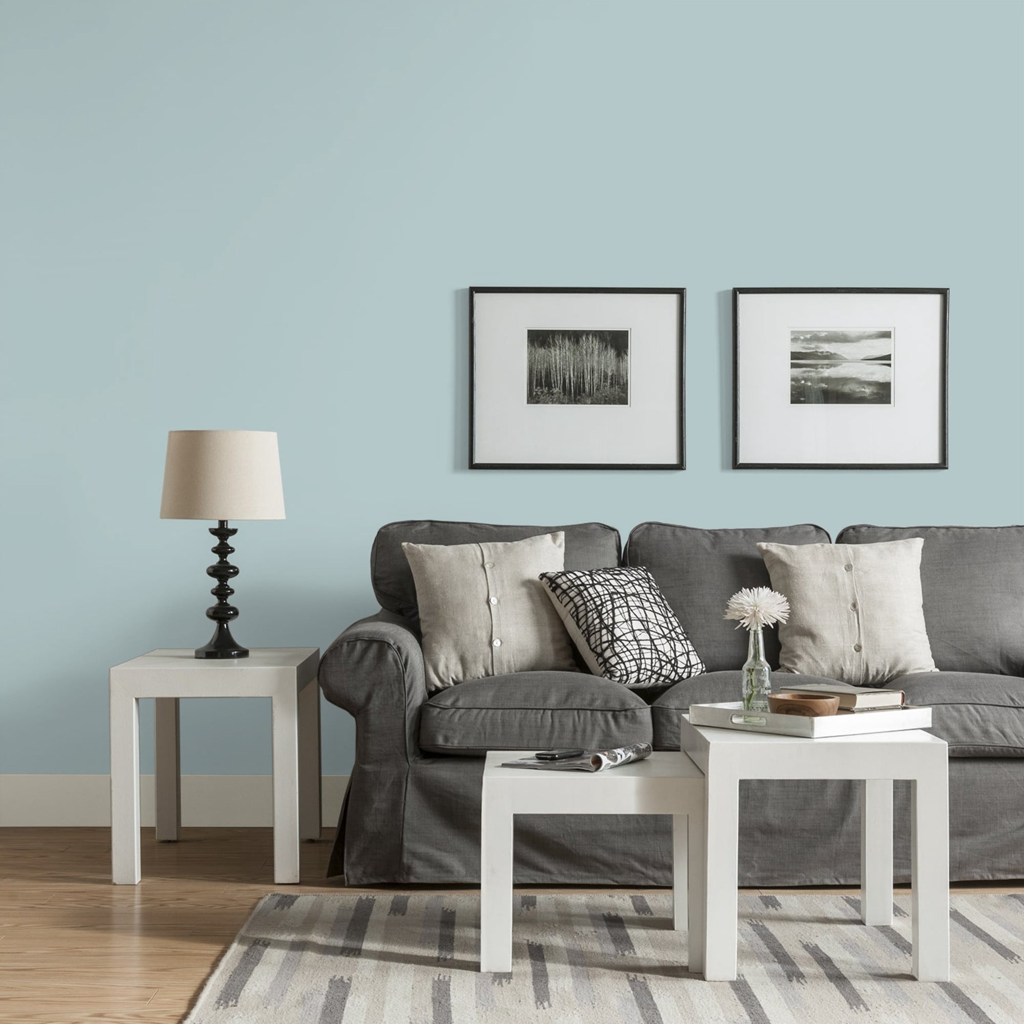 Glidden One Coat Misty Surf / Blue Eggshell Interior Paint with Primer, 1 Quart