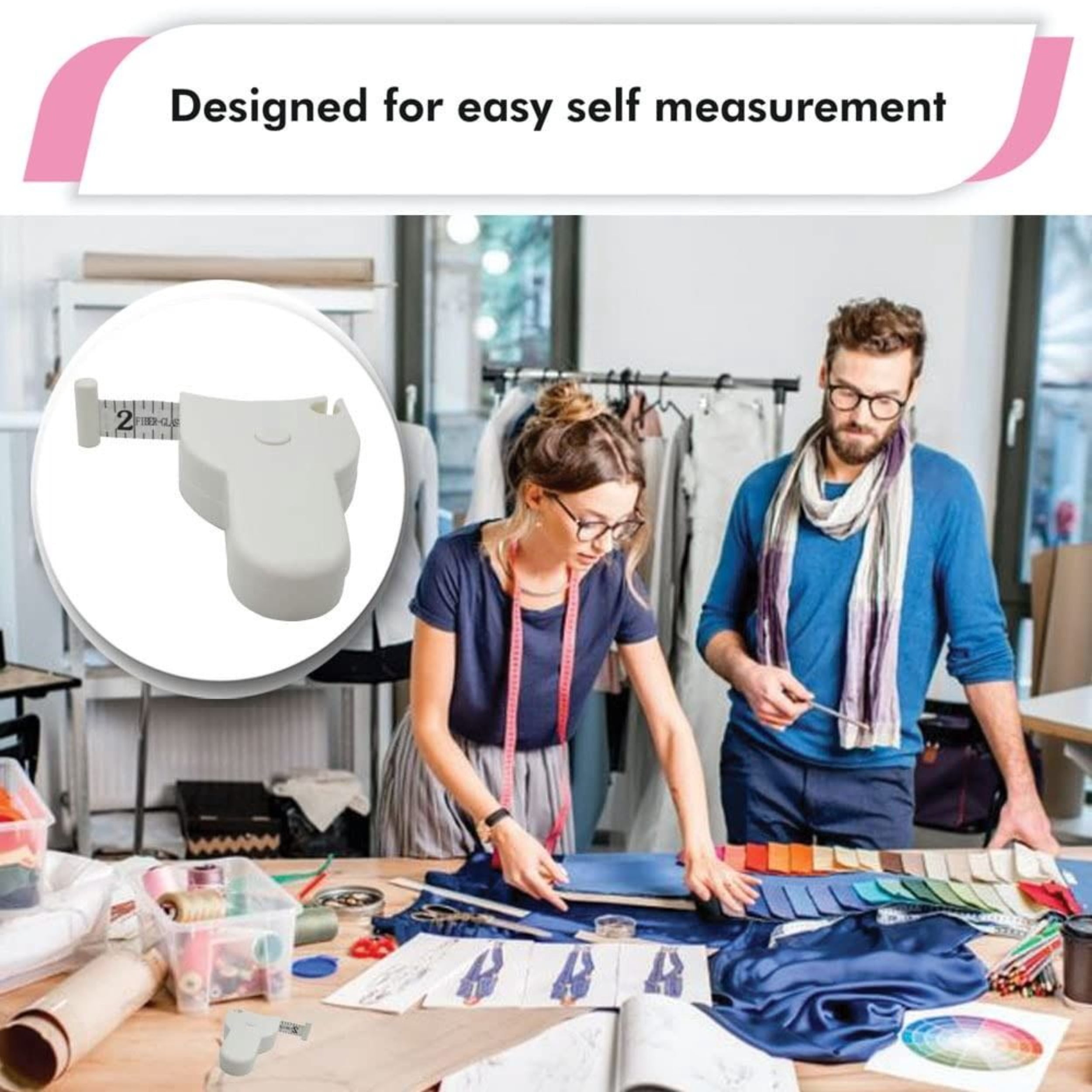 Portable Y-type 3-meter Flexible Tape Measure with Locking Device, Ergonomic Handle, and Centimeter Scale