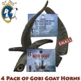 thumbnail image 2 of 4 Pack of Gobi Goat Horns Small Long Lasting 100% Natural Gobi Desert Goat Horn Dog Chews with Marrow, 2 of 4