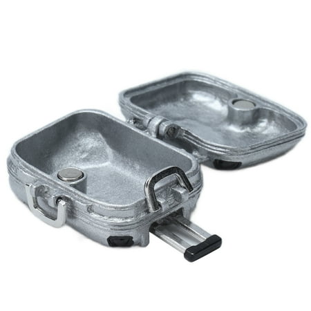 

Mini Travel Suitcase Toy Cute Decorative Mini Travel Hard Suitcase Modern Design For Dollhouse Silver