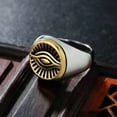 thumbnail image 4 of HOOUN Men's Gothic All Seeing Eye Ring Stainless Steel Vintage God Eye Biker Punk Ring-9-D, 4 of 7