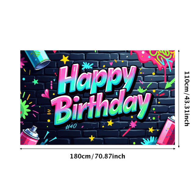 Happy Birthday Backdrop Banner Party Supplies Photography Props Decorations Birthday Party Background Decors Celebration Event Scene