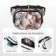 thumbnail image 5 of Balery Sea Shells Mochila Cinturón para Mujeres y Hombres, Bolsa de Cintura Impermeable de Doble Capa con Correa, 5 of 9