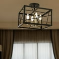 thumbnail image 2 of Warehouse of Tiffany XL4371-4SF Rinah 13 in. 4-Light Indoor Matte Black and Brushed Nickel Finish Semi-Flush Mount with Light Kit, 2 of 3