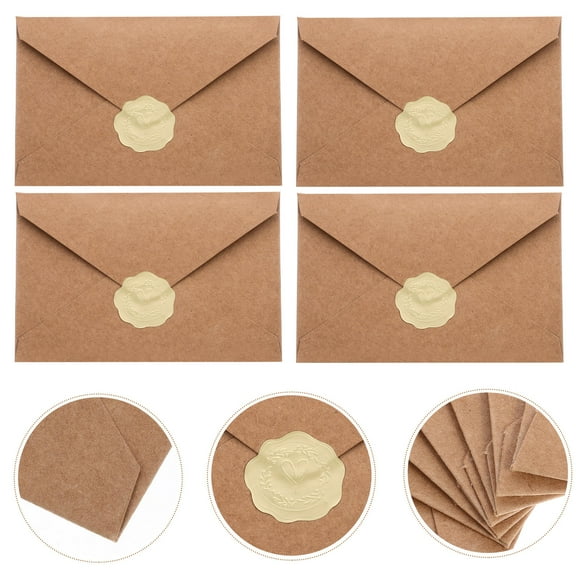 MLINS Brown Paper Invitation Envelopes for Writing Use and Elegant Add Charm to Your Cards 5 Inches by 7 Inches
