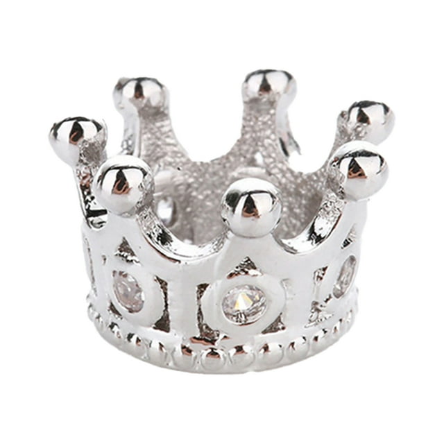 Cuentas para hacer pulseras Qarigey Espaciadores de agujeros grandes Dijes de cristal con diamantes de imitación