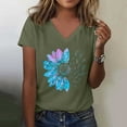 thumbnail image 2 of T Shirts For Women Womens Tops Graphic Shirts Sunflower Pattern Print Crew Neck Short Sleeve Tees Loose Tshirts Cute Casual Teacher Outfits, 2 of 5