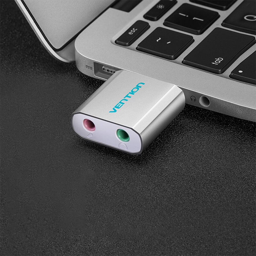 VENTION USB External Sound Card with 3.5mm Stereo Earphone Mic Adapter