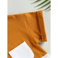 thumbnail image 6 of Coduop Infant Baby Short Sleeve Bodysuit Romper Cotton Color Block Jumpsuit for Newborns, 6 of 9