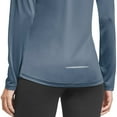 thumbnail image 6 of Baleaf Women's Long Sleeve Shirts Sun Protection Activewear Running Tops Grey XL, 6 of 7