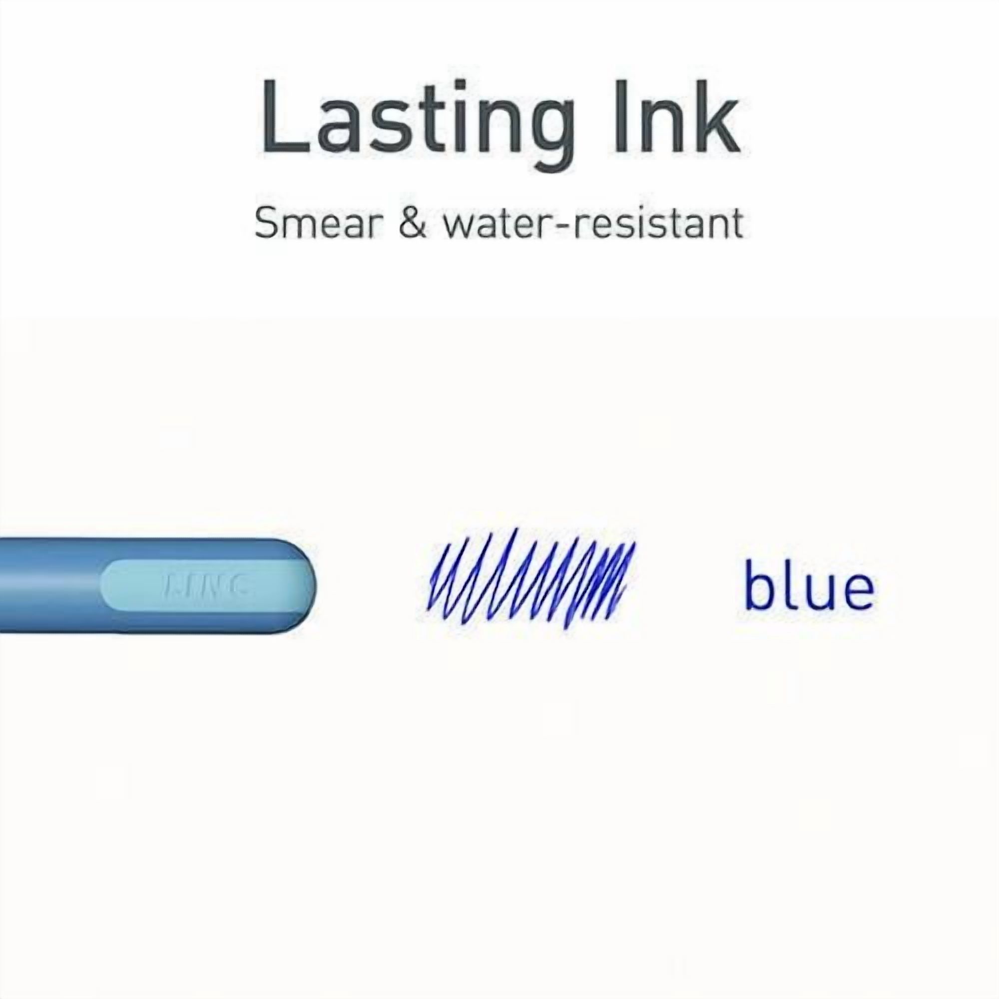PENTONIC Gel Pen, Stick, Fine 0.7 mm, Blue Ink, Frosted Blue Barrel, 10/Pack | Bundle of 5