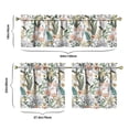 thumbnail image 6 of Country Vintage Curtains 24 Inch - 3 Panel Floral Rustic Set with Bohemian Wildflowers, Rod Pocket Window Treatment, 6 of 6