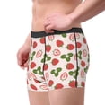 thumbnail image 2 of Uemuo Strawberries And Leaf Pattern Men's Boxer Briefs,Trunk Anti-Chafing,Comfortable, Durable, and Stylish Underwear-, 2 of 9