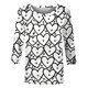 thumbnail image 2 of TaTaai Women's 3/4 Sleeve Round Neck Top, Stretch Casual Blouse, Soft Everyday Shirt, Fashion Tee for Home Office Wear Gift, 2 of 7