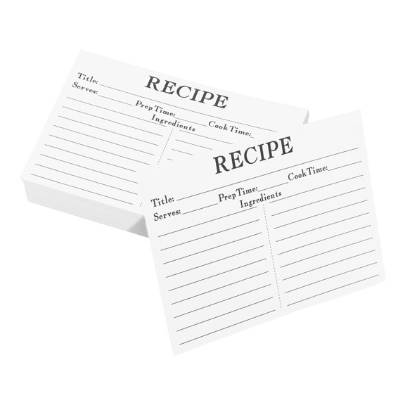 AEVXKHI 100PCS 16x11cmRecipe Cards, Double Sided Recipe Card Set, Blank Recipe Cards to Write