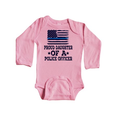 

Inktastic Police Officer Proud Daughter Gift Baby Girl Long Sleeve Bodysuit