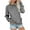Gray, variant on Oalirro Casual Top for Women Crew Neck Solid Midweight Long Sleeve Shirt