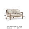 thumbnail image 3 of Signature Design by Ashley Hallow Creek Driftwood Outdoor Loveseat with Cushion, 3 of 12