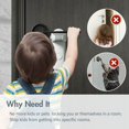thumbnail image 2 of Cerradura de palanca de puerta a prueba de niños, cerradura de manija de puerta de seguridad para bebés, fácil de instalar y usar Adhesivo 3M VHB Sin herramientas ni taladro (blanco, 2 piezas), 2 of 5