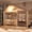 Light Natural+Bookcase, variant on Bellemave Full Size Montessori Bed with Bookcase and LED Light, Wood Farmhouse Playhouse Bed Frame with 2 Storage Drawers for Kids Boys Girls, No Box Spring Needed (White)