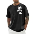 thumbnail image 1 of Chemises pour Hommes, Hommes Imprimé Col Rond Décontracté Mode Manches Courtes Blouses Col Rond Chemises, 1 of 5
