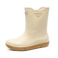 thumbnail image 4 of Wensltd Mid Calf Rain Boots for Men Solid Color Waterproof Rubber Shoes for Outdoor Short Tube Work Shoes, 4 of 9