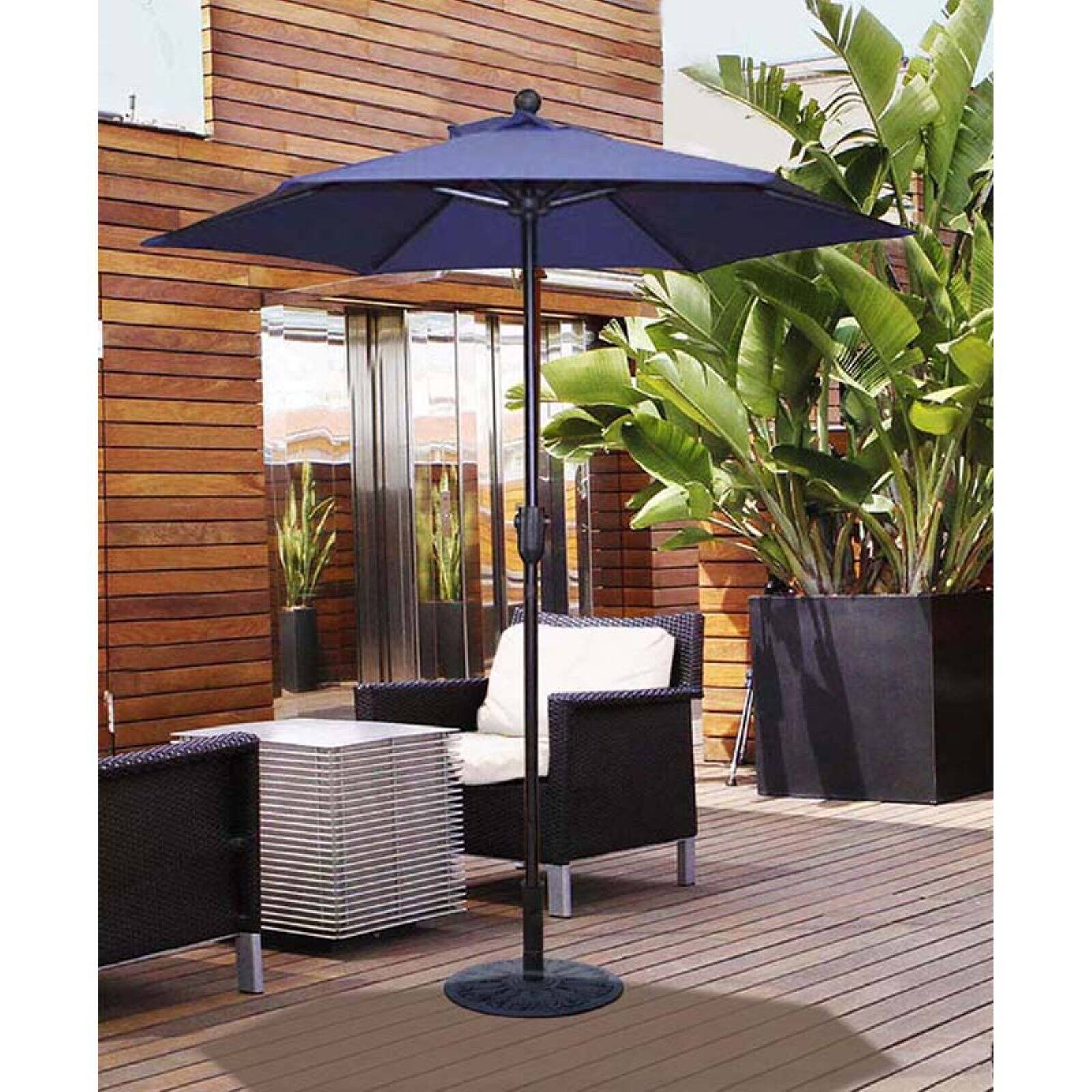 Home And Garden Hgc 6 Ft Metal Patio Umbrella With Crank Walmart Com Walmart Com