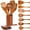9 PCS SET, variant on Zeya 9 Piece Natural Teak Wooden Kitchen Utensil Set with Spoon Rest - Comfort Grip Cooking Spoons and Utensils Holder