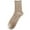 Khaki, variant on Women's Cozy Mid Calf Boot Socks Featuring Decorative Scalloped Edges and Warm Pile for Autumn Comfort
